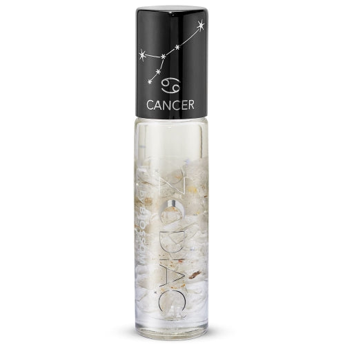 Blossom Zodiac Sign Vanilla Scented Moisturizing Roll-On Lip Gloss with Crystals, Made in USA, 0.20 fl. oz./5.9ml, Cancer