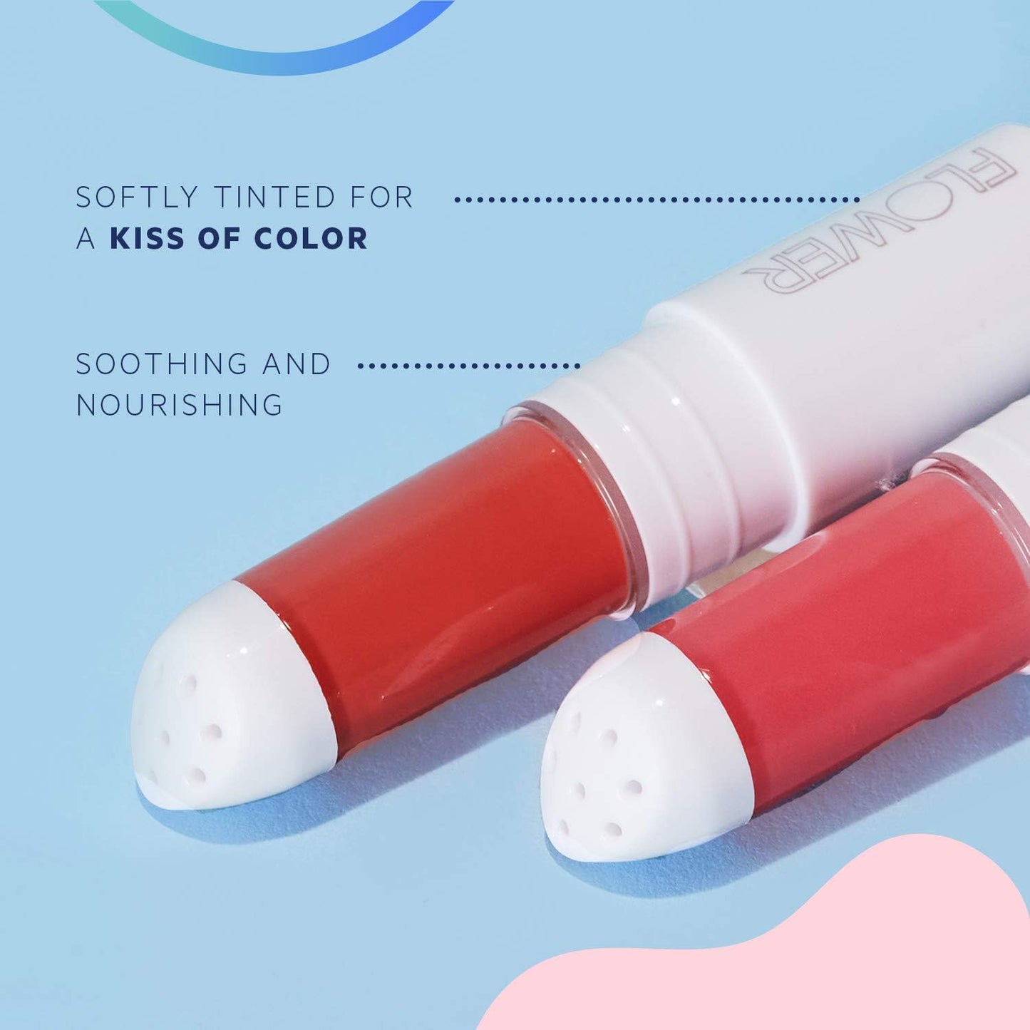 FLOWER BEAUTY Petal Pout Lip Mask | Hydrating Tinted Balm with Mango & Cocoa Butter | Vegan, Cruelty-Free Scented Lips Color | Sangria - Berry Punch (Pack of 1)