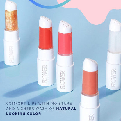 FLOWER BEAUTY Petal Pout Lip Mask | Hydrating Tinted Balm with Mango & Cocoa Butter | Vegan, Cruelty-Free Scented Lips Color | Sangria - Berry Punch (Pack of 1)