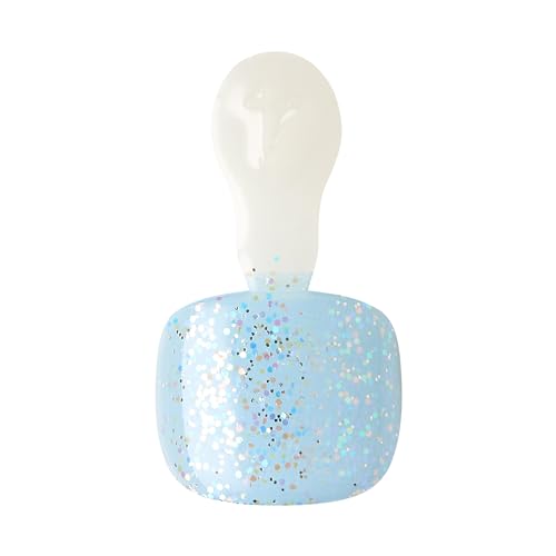 KISS imPRESS No Glue Pedi Press-On Toenails, Rainbow color with Rhinestone, Pink, Light Blue, Glitter, Squoval Shape, Includes 24 Nails, Prep Pad, 1 Manicure Stick, 1 Mini File