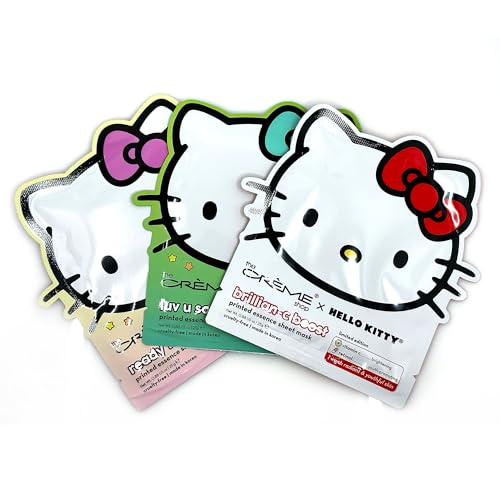 The Crème Shop x Hello Kitty Daily Skinsuperstars Skincare Set, Korean Skincare Set, Face Mask Sheets, Under Eye Patches (6pc)