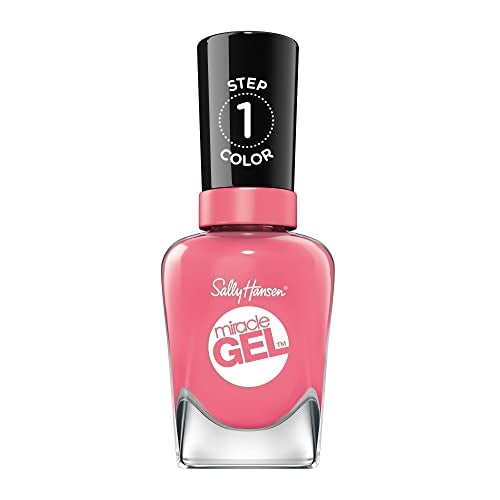 Sally Hansen Miracle Gel™, Rain-Glow, Long Lasting, Gel-Like Formula, No UV Lamp Needed, Pink Nail Polish