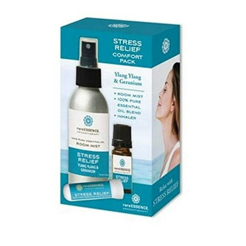 RareEssence Aromatherapy Stress Relief - Room Mist, Essential Oil & Inhaler.