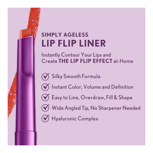 CoverGirl Simply Ageless Lip Flip Liner - Lip Liner, Long Lasting Lip Liner - Honest Berry