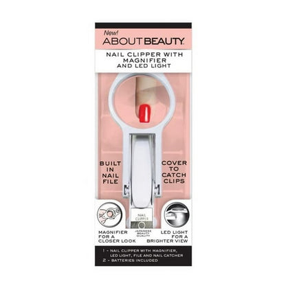 About Beauty Made in Japan Nail Clipper with 3X Magnifier LED Light Japanese