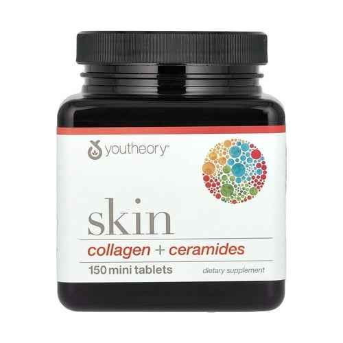 Youtheory Skin Collagen + Ceramides Dietary Supplement, 150 count