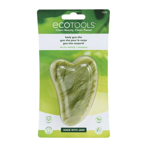 EcoTools Body Gua Sha, Jade Body & Face De-Puffing Tool, Massage & Sculpt Skin, 1 Count