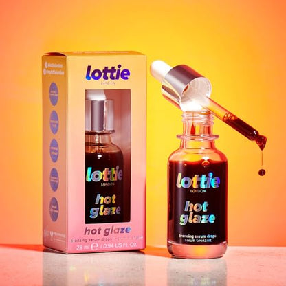 Lottie London Hot Glaze in Bronze Universal Bronzing Drops, Tinted Bronzing Drops, Serum-like Formula Infused with Hyaluronic Acid, Squalane & Niacinamine