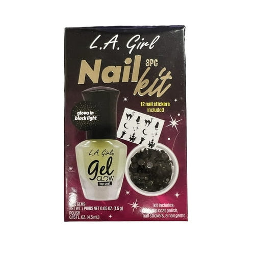 L.A. Girl 3 Piece Nail Kit, G97897 Creepy -  Mystical - Glow in the Dark Stickers