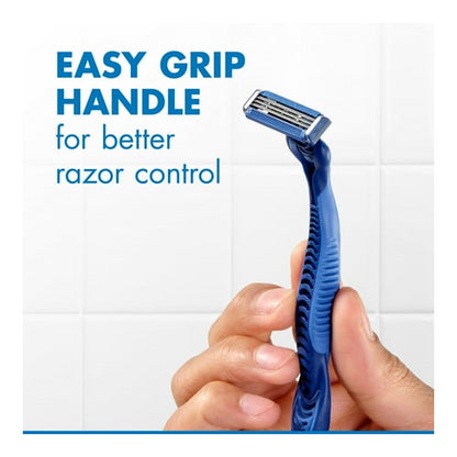 Gillette Sensor3 Men's Disposable Razor, Blue, 4 Razors