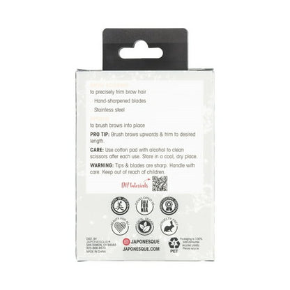 Japonesque Stainless Steel Brow Scissors and Spoolie Eyebrow Kit, 2-Piece