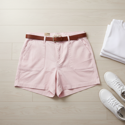 Levi's Women's High Rise Utility Mom Shorts Size 32 Light Pink NWT Inseam 4"