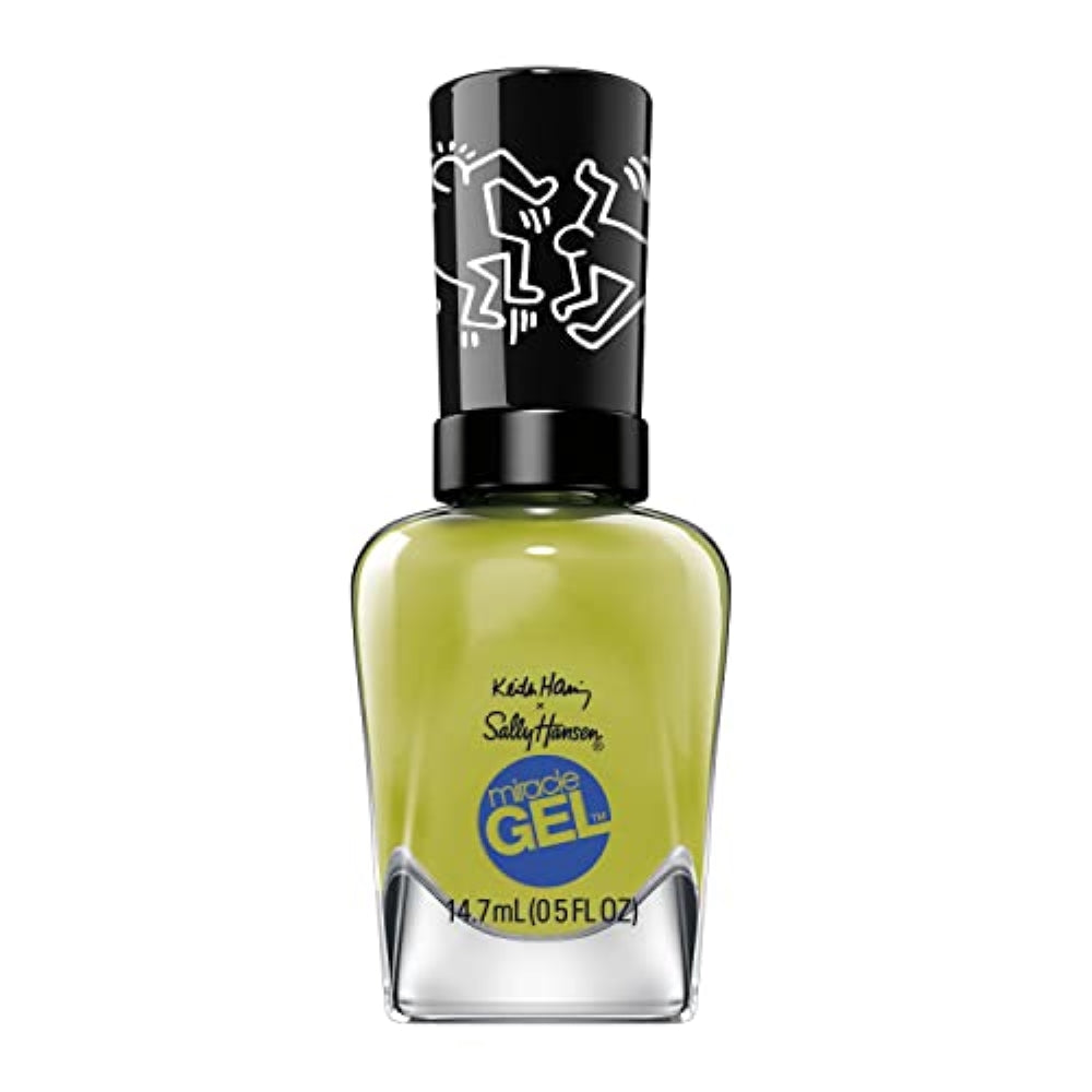 Sally Hansen Miracle Gel™, Keith Haring Go Figures, Long Lasting, Gel-Like Formula, No UV Lamp Needed, Green Nail Polish