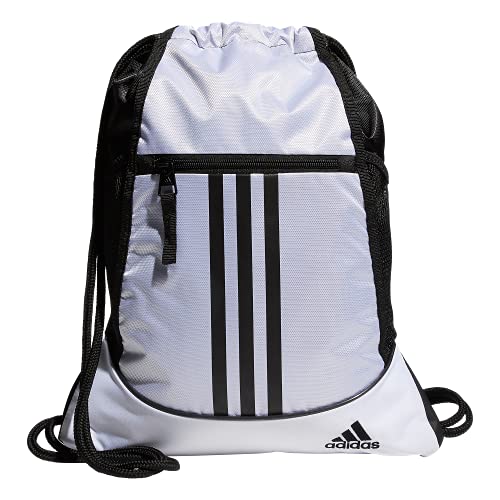 adidas Unisex Alliance 2 Sackpack Drawstring Bag, White/Black, One Size