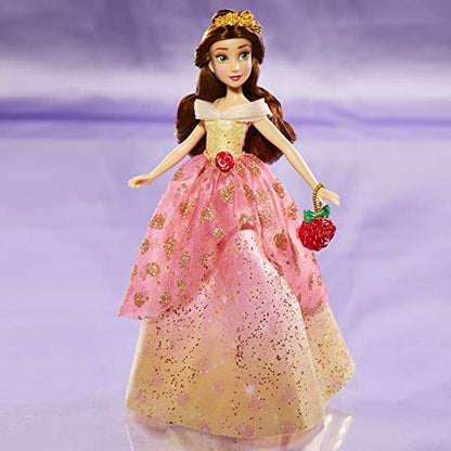 Disney Princess Life Belle Fashion Doll, 10 Outfit Combinations, Fashion Doll Clothes and Accessories, Toy for Kids 3 Years Old and Up