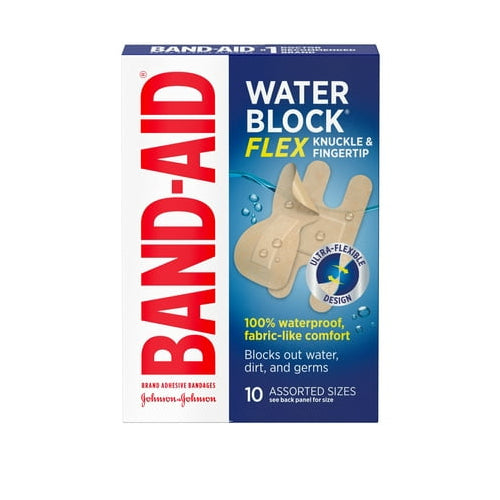 Band-Aid Brand Water Block Flex Finger Bandages, Assorted, 10 ct