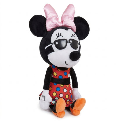 Disney Minnie Mouse Trendy Sunglasses Large Plush Toy Pink Bow Polka Dot Dress