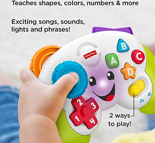 Fisher-Price Baby & Toddler Toy Laugh & Learn Game & Learn Controller with Music & Lights for Early Pretend Play Infants Ages 6+ Months