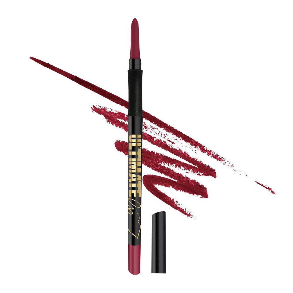 L.A. Girl Ultimate Intense Stay Auto Lipliner, Unlimited Wine, 0.01 oz.,Red,GP348