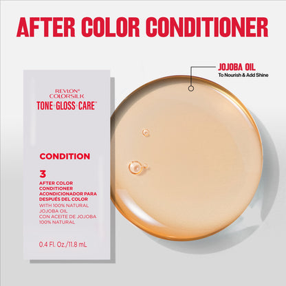 Revlon ColorSilk Tone + Gloss + Care Demi-Permanent Hair Color, 3 Brown Black, 4.5 fl oz