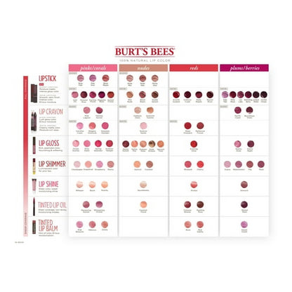 Burt's Bees 100% Natural Tinted Lip Balm, Rose with Shea Butter & Botanical Waxes - 1 Tube