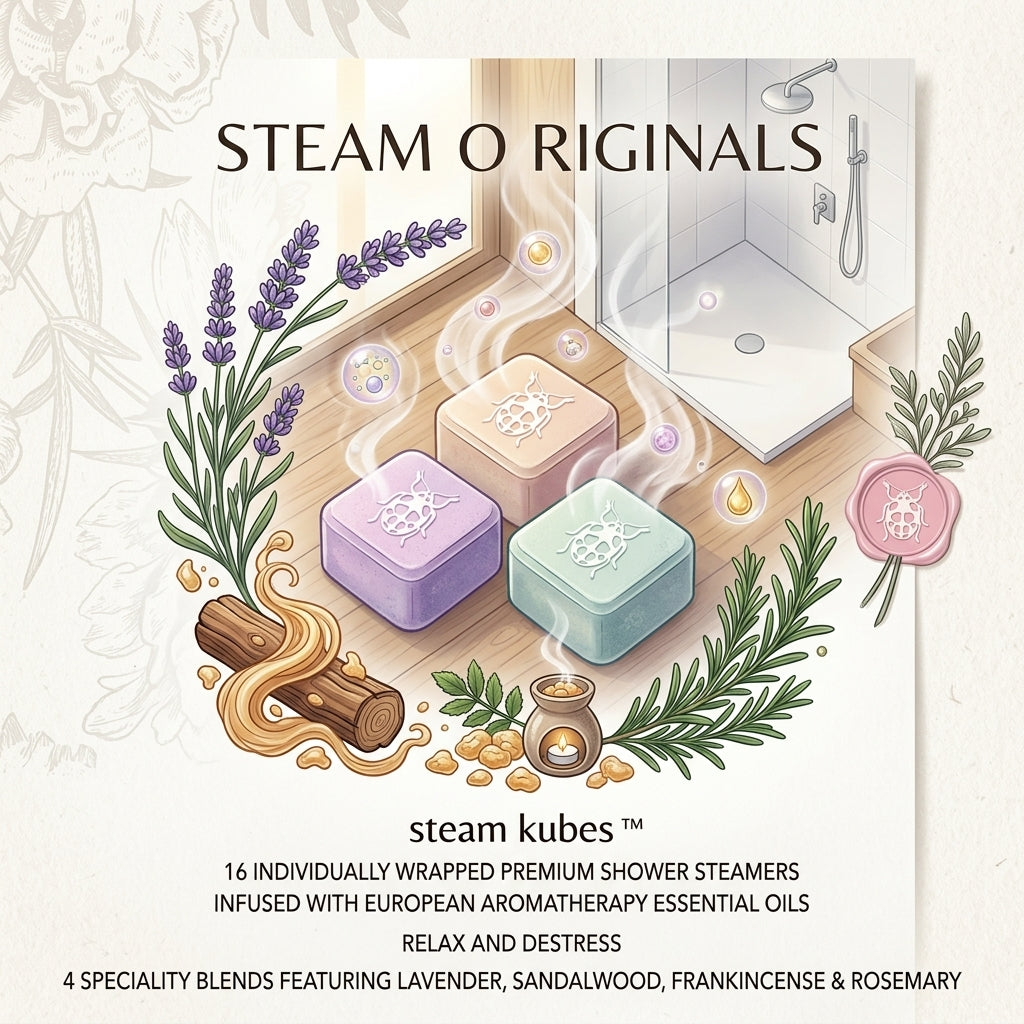 Steam Originals Steam Kubes 16ct Shower Steamers Aromatherapy Oils Relax Destress
