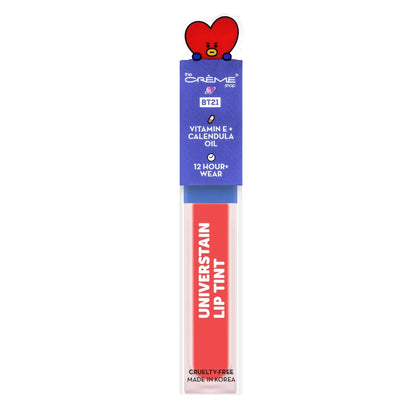 BT21 Lip Tint - The Creme Shop Curiously Coral (TATA) Universtain Lip Tint