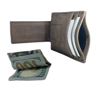 Brown North Carolina Tar Heels Leather Front Pocket Wallet