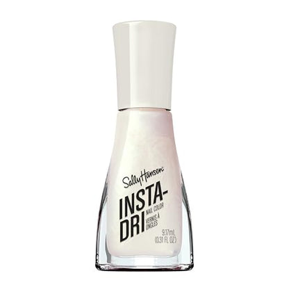 Sally Hansen Insta-Dri Nail Polish | Quick Dry, Long Lasting, Streak-Free Shine | Semi-Opaque, Shimmer | 61 Silk is… | Milky White Nail Color
