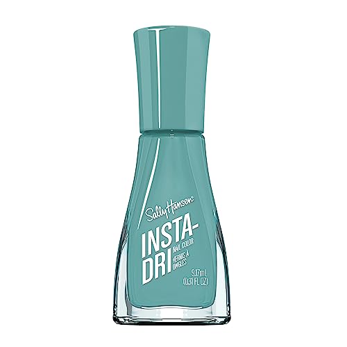 Sally Hansen Insta-Dri Nail Polish | Quick Dry, Long Lasting, Streak-Free Shine | Opaque, Shiny | 509 Mint Me in St. Louis | Soft Aqua Blue Nail Color.