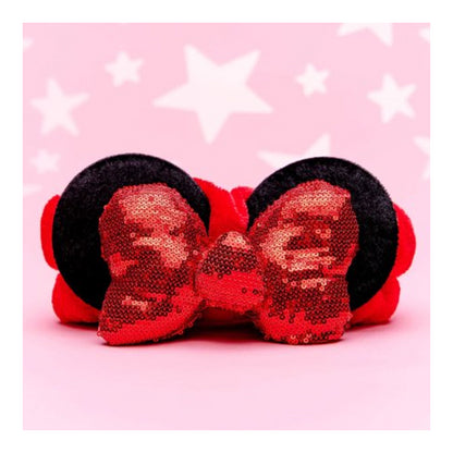 The Crème Shop 1 x Disney 3D Teddy Headyband™ In "Ruby Glitz" + Free Zipper Bag