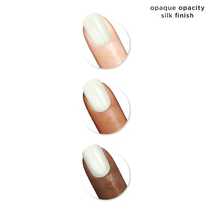Sally Hansen Insta-Dri Nail Polish | Quick Dry, Long Lasting, Streak-Free Shine | Semi-Opaque, Shimmer | 61 Silk is… | Milky White Nail Color