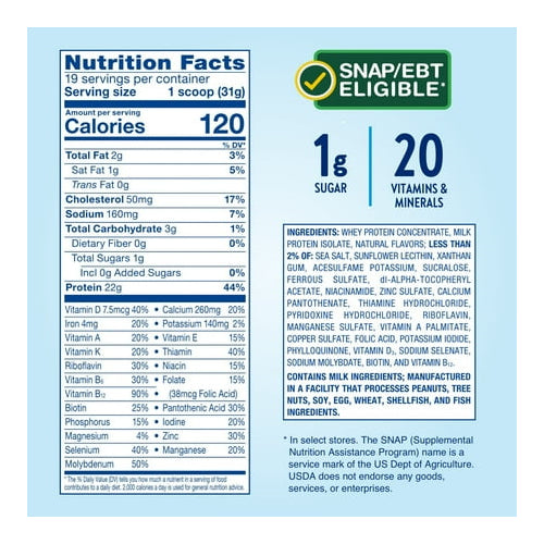 Glucerna Hunger Smart Powder, Diabetic Protein Shake, Classic Vanilla, 22.3-oz tub, 1 Count