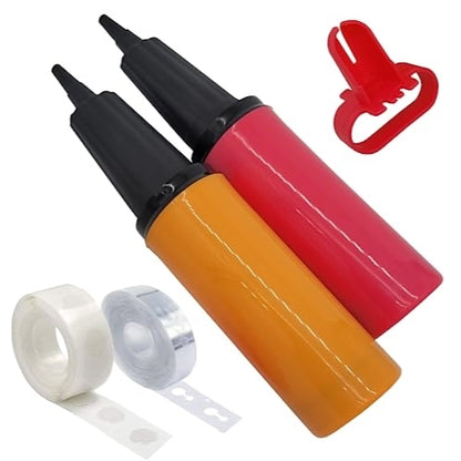 Hand Air Pump for Balloons - 9" Portable Manual Balloon Pump, Mini Hand Pump for Inflatables, Pool Floats, Party Garlands, Exercise and Yoga BallsD