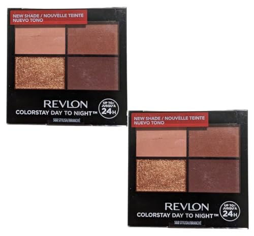 Pack of 2 Revlon Colorstay Day to Night Eyeshadow Quad, Stylish 560