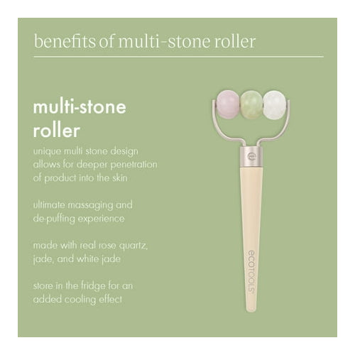 EcoTools Multi Stone Massage Roller, Depuff & Sculpt, Face & Body Tool, 1 Count