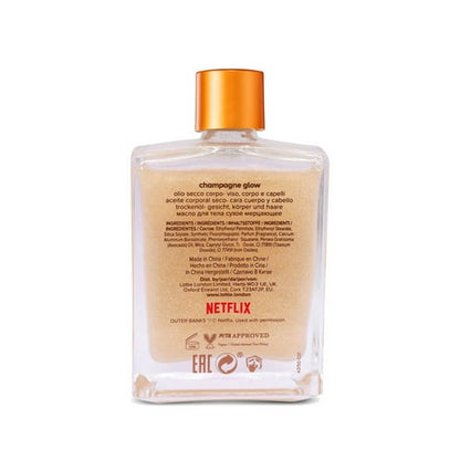 Lottie London X Outer Banks The Gold Body Dry Oil, Illuminating Golden Oil, 1.69 fl oz