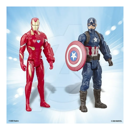 Marvel Avengers: Titan Hero Series Captain America, Iron Spider, Black Panther, and Iron Man Kids Toy Action Figure for Boys and Girls (12")