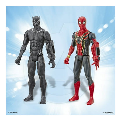 Marvel Avengers: Titan Hero Series Captain America, Iron Spider, Black Panther, and Iron Man Kids Toy Action Figure for Boys and Girls (12")