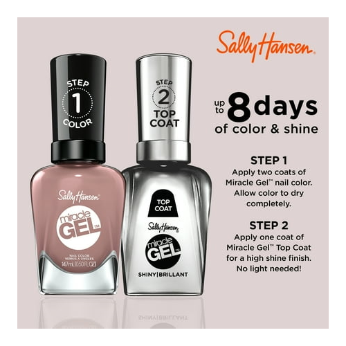 Sally Hansen Miracle Gel Nail Polish, Love Me Lilac, 0.5 oz, No UV Lamp Needed, Long Lasting