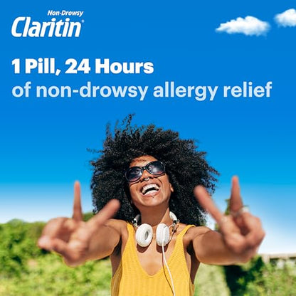 Claritin 24hr Non-Drowsy Allergy Relief, Loratadine Tablets - 100ct