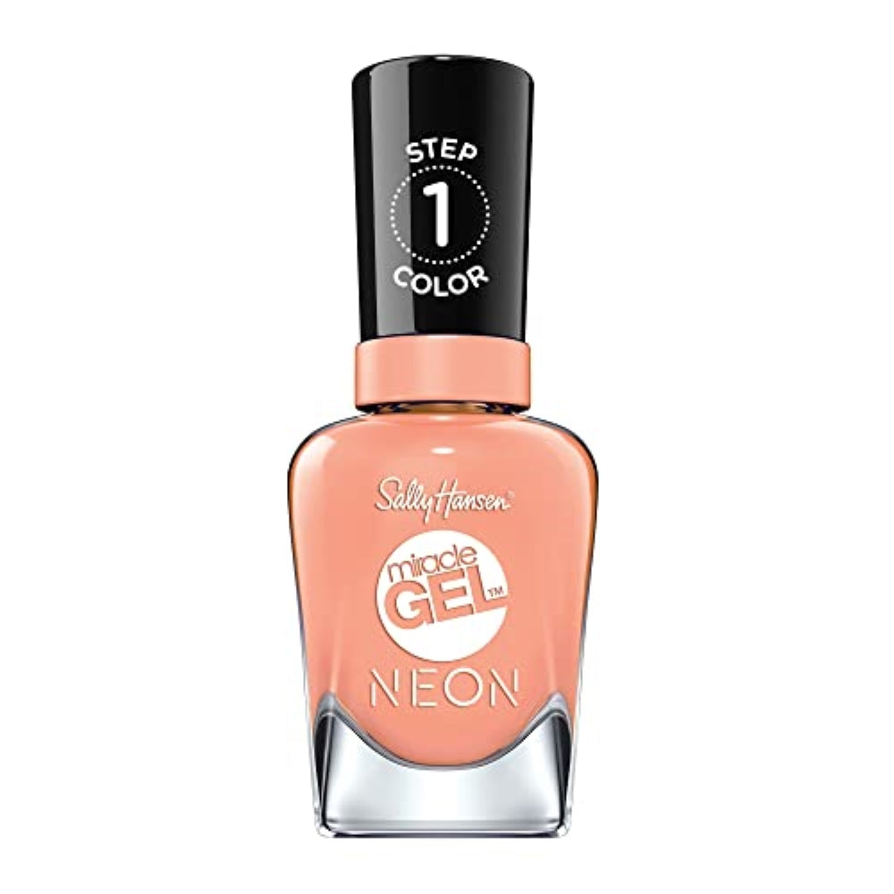 Sally Hansen Miracle Gel™, Peach Please, Long Lasting, Gel-Like Formula, No UV Lamp Needed, Orange Nail Polish