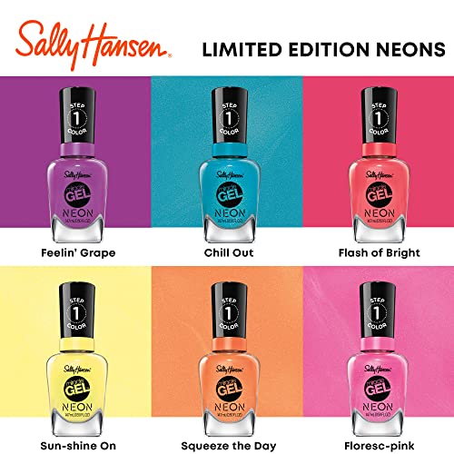 Sally Hansen Miracle Gel™, Peach Please, Long Lasting, Gel-Like Formula, No UV Lamp Needed, Orange Nail Polish