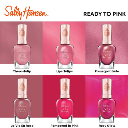 Sally Hansen Color Therapy Nail Polish, Rosy Glow, Pack of 1