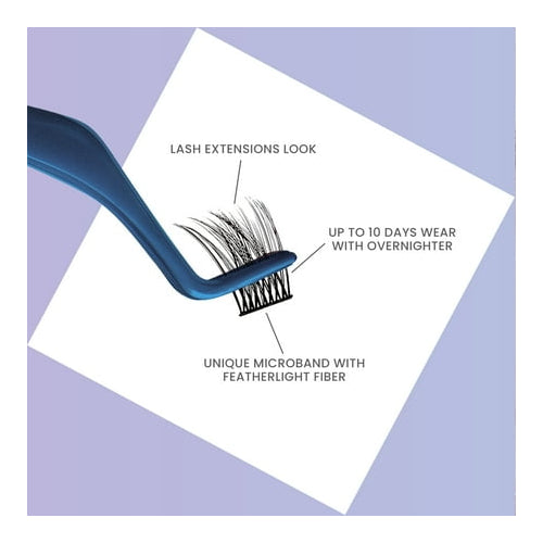 KISS Falscara Starter Kit Deluxe, Lash Extension Kit, Lengthening Wisps, 10mm-12mm-14mm, 36 Lash Clusters