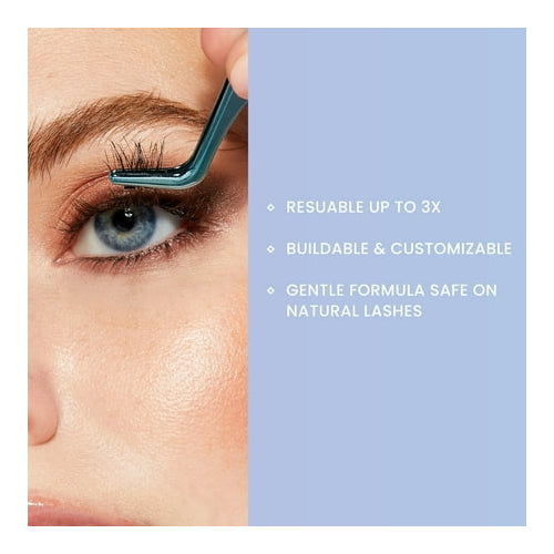 KISS Falscara Starter Kit Deluxe, Lash Extension Kit, Lengthening Wisps, 10mm-12mm-14mm, 36 Lash Clusters