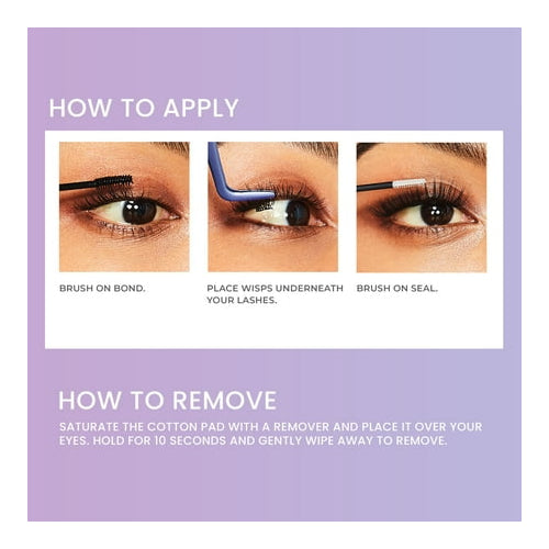 KISS Falscara Starter Kit Deluxe, Lash Extension Kit, Lengthening Wisps, 10mm-12mm-14mm, 36 Lash Clusters