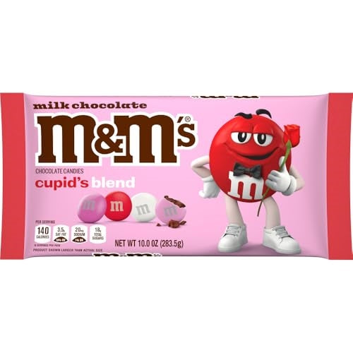 M&M'S Milk Chocolate Cupid's Blend Valentine's Day Candy, 10 Oz Bag
