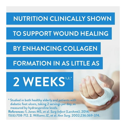Juven Therapeutic Nutrition Drink Mix Powder for Wound Healing Support, Includes Collagen Protein, Orange, 8 Count