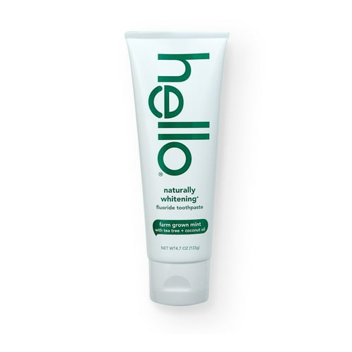 Hello Naturally Whitening Farm Mint with Tea Tree + Coconut Fluoride Toothpaste
